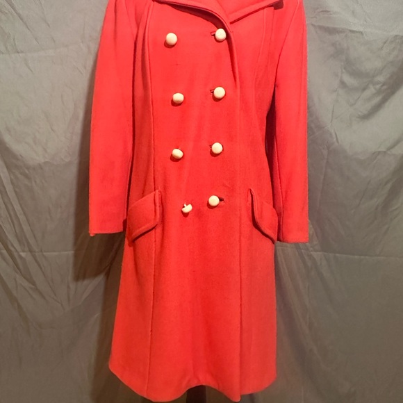 Vintage 60/70s Pink Women Peacoat Union Made Double Breasted 2 Pocket - Classy!! - Picture 5 of 5